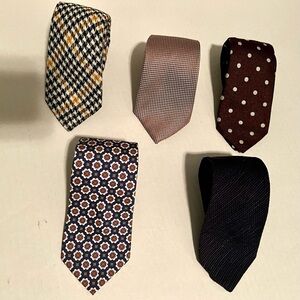 Three pairs of Suitsupply Multicolor Patterned Ties Collection - Italy